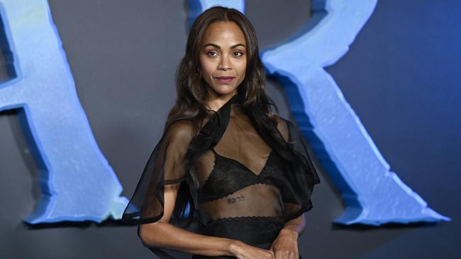 Zoe Saldana at the photocall for Avatar: The Way of Water in London. Picture: Gareth Cattermole/Getty Images for Disney