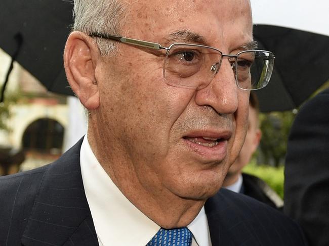 Former NSW Labor minister Eddie Obeid arrives at the NSW Supreme Court in Darlinghurst, Sydney, Thursday, Dec. 15, 2016. Obeid is facing sentencing over misconduct charges relating to Circular Quay cafe leases. (AAP Image/Dan Himbrechts) NO ARCHIVING