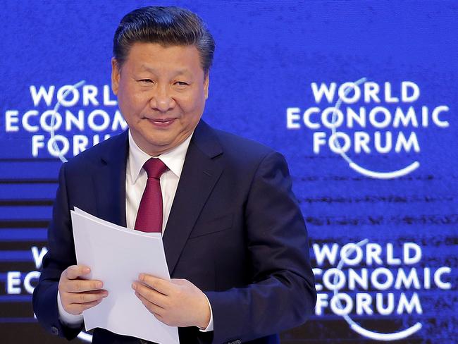 China's President Xi Jinping looks on at the World Economic Forum in Davos, Switzerland, Tuesday, Jan. 17, 2017. (AP Photo/Michel Euler)