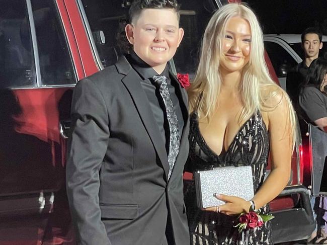 Students on the red carpet of the 2023 Xavier College School Formal at the Hervey Bay Boat Club