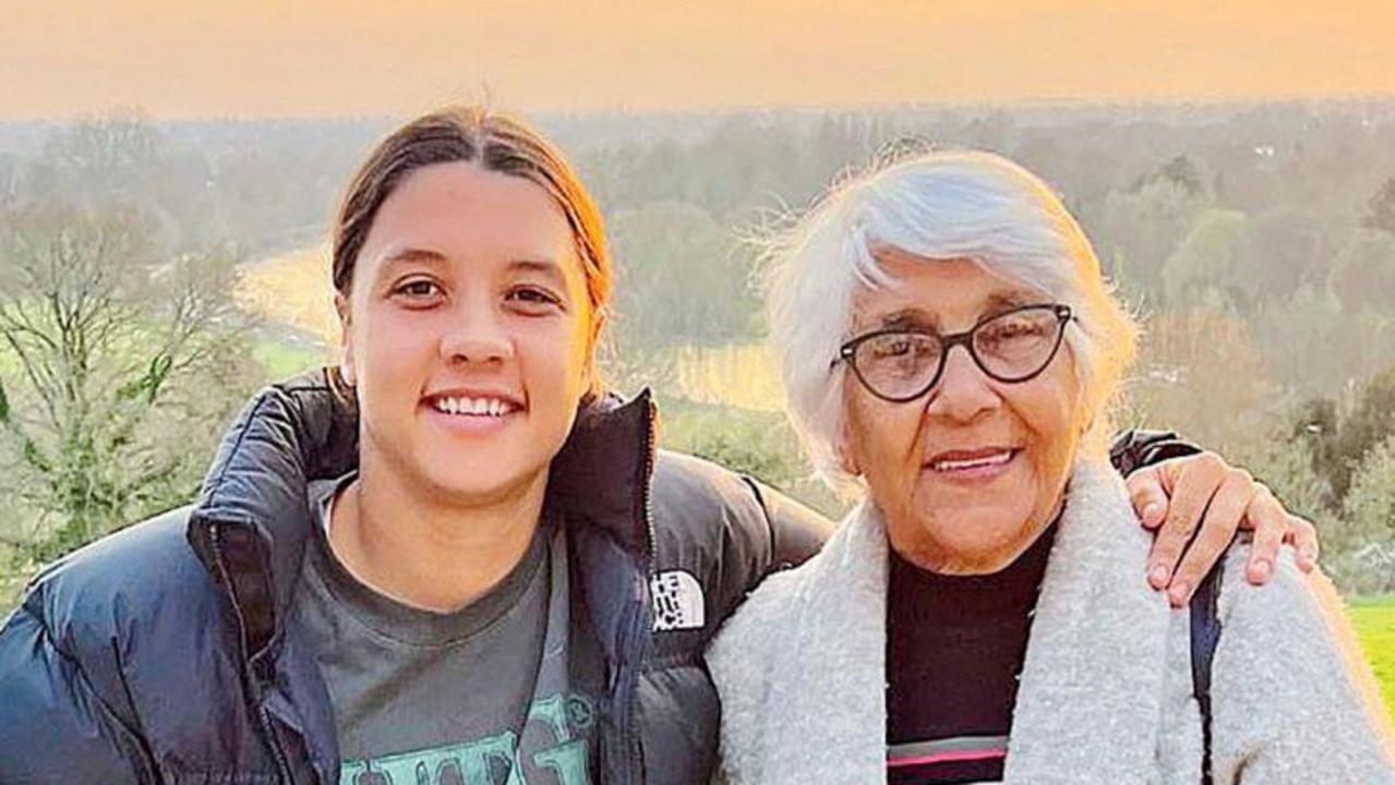 Sam Kerr and her grandmother Coral Kerr. Picture: Supplied