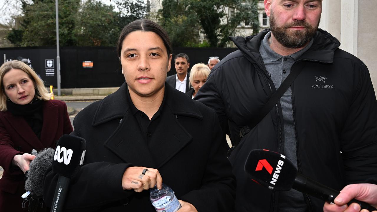 Sam Kerr is on trial for racial harassment. Picture: Leon Neal/Getty Images