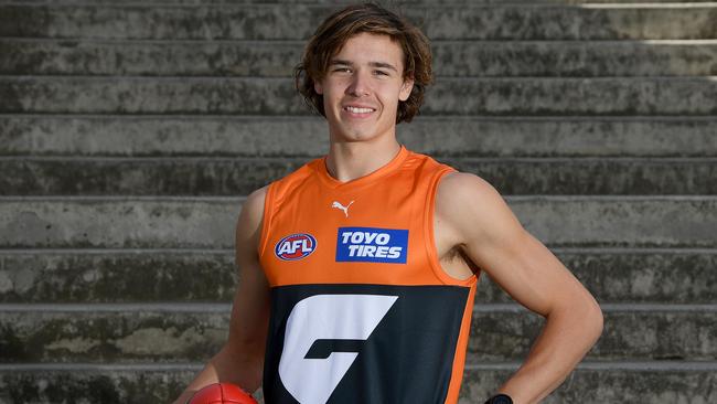 Greater Western Sydney’s No. 1 draft pick Aaron Cadman from Darley. Picture: Morgan Hancock/Getty Images