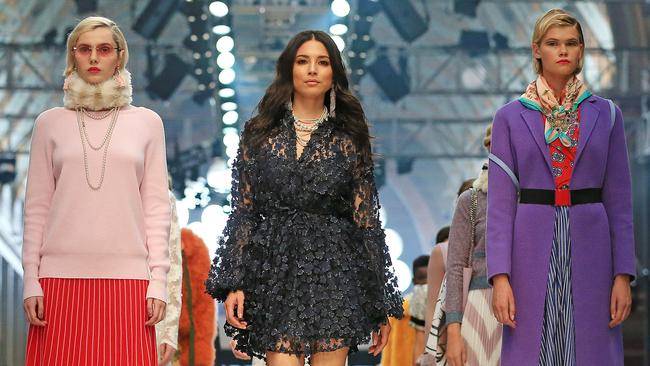 Models at the 2018 David Jones VAMFF parade. Picture: Mark Stewart