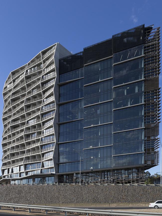 Nishi building at Lake Burley Griffin, Canberra.