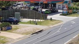 Skid marks left out the front of Elanora Neighbourhood Police Beat by the Mexican Hoon Cartels. Photo: Supplied