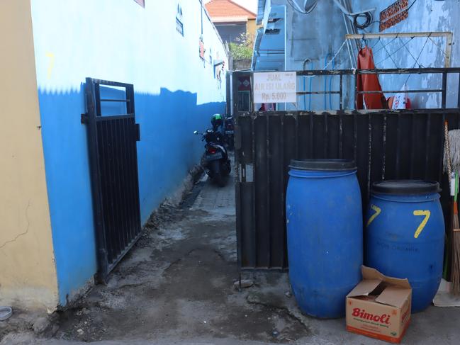 Boarding house no. 7 where Raden Bagaskara lived in Denpasar, Bali. He was arrested by Police as part of the arrest around Indonesia on terrorist plot. Picture. Lukman S. Bintoro