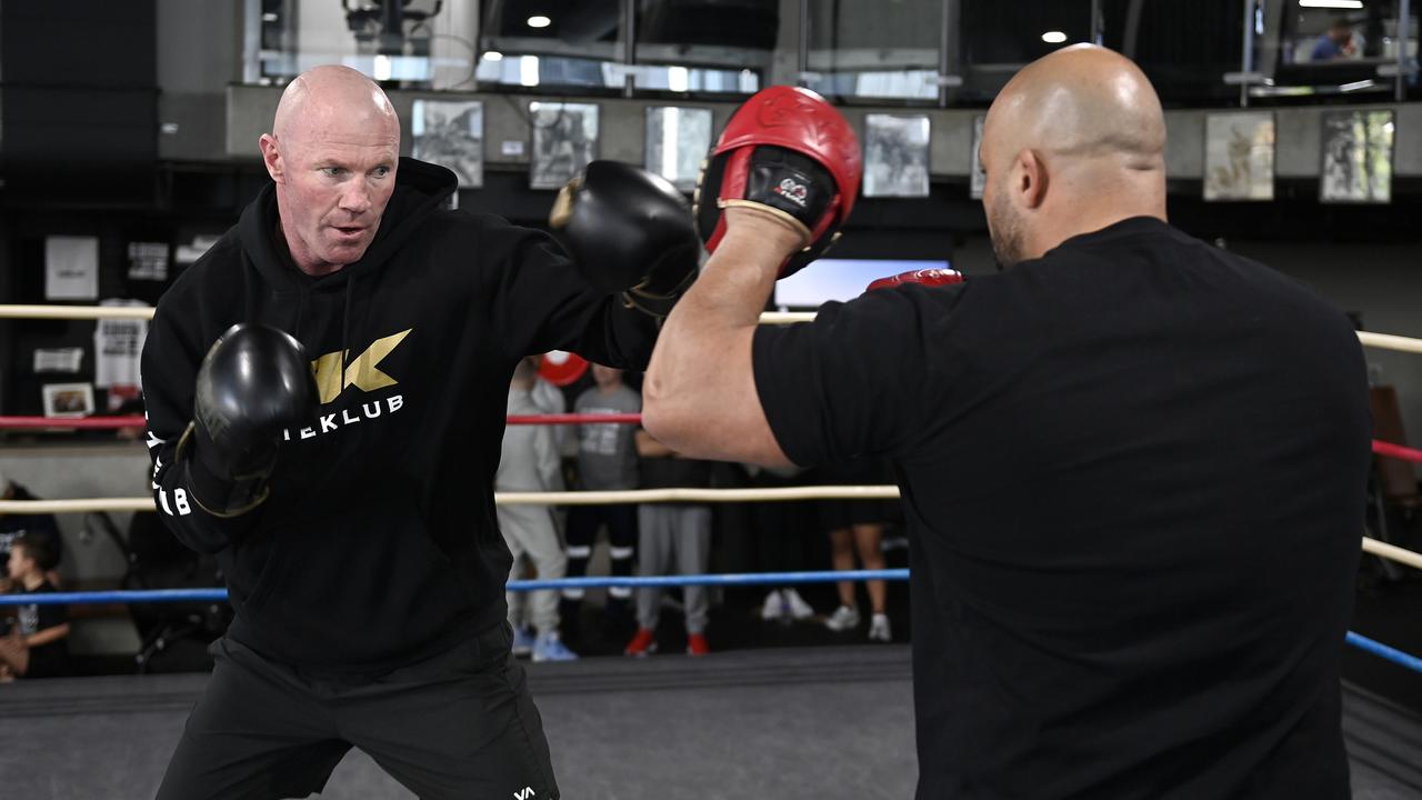 Barry Hall training at the open work out at Tony Mundine Gym. Pictures: No Limit Boxing/Gregg Porteous