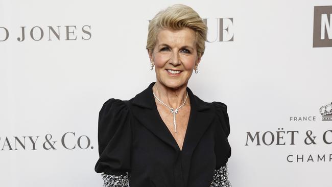 MELBOURNE, AUSTRALIA - DECEMBER 10: Julie Bishop wearing Pat Bo from David Jones attends the 2022 NGV Gala at the National Gallery of Victoria on December 10, 2022 in Melbourne, Australia. (Photo by Sam Tabone/Getty Images for NGV)