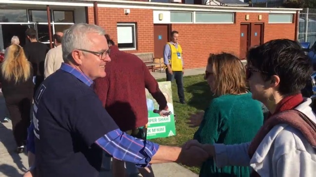 Andrew Wilkie at Glenorchy Polling Station