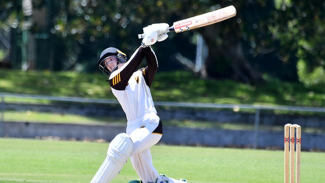 Padua College batsman Ben de Waard swings out. Picture, John Gass