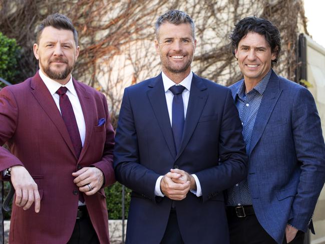 Manu Feildel, Pete Evans and Colin Fassnidge for Channel 7's MKR: The Rivals.