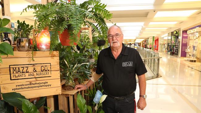 Dave Ellis of Mazz and Co at his plant store at Indooroopilly shopping centre. Picture: Liam Kidston