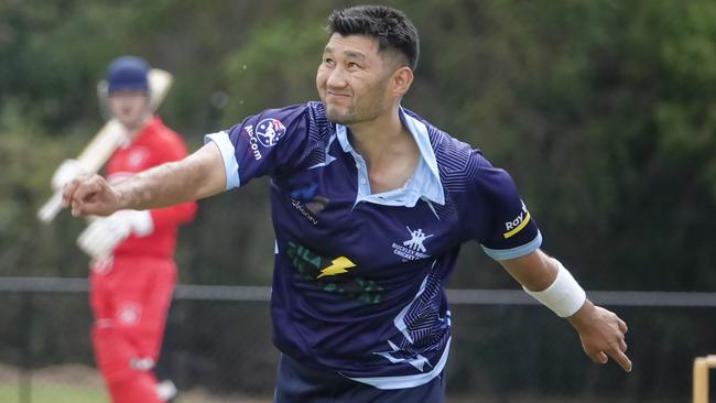 DDCA: Buckley Ridges bowler Hussain Ali. Picture: Valeriu Campan