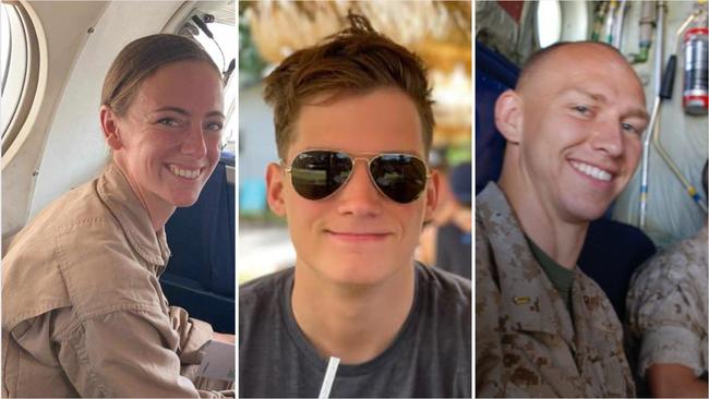 Three American Marines Captain Eleanor LeBeau, 29, Corporal Spencer Collart, 21, and Major Tobin Lewis, 37, have been remembered as 'heroes' following a fatal Osprey crash in the Northern Territory on Sunday August 27.