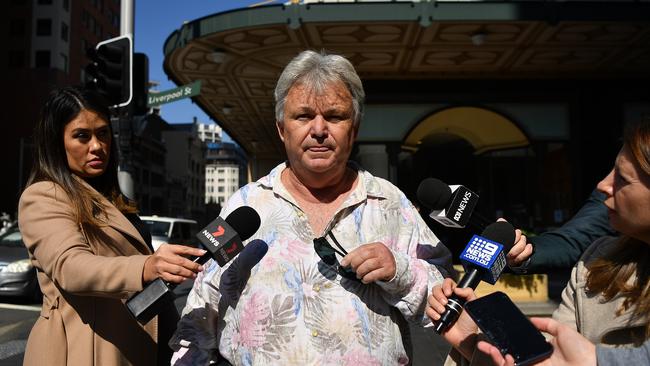 Peter Foster leaves the Downing Centre Court in Sydney on April 21. Picture: NCA NewsWire/Joel Carrett