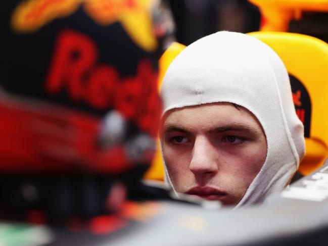MONTMELO, SPAIN - MARCH 10: Max Verstappen of Netherlands and Red Bull Racing sits in his car in the garage during the final day of Formula One winter testing at Circuit de Catalunya on March 10, 2017 in Montmelo, Spain. (Photo by Mark Thompson/Getty Images)