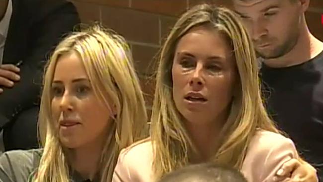 Candice Warner was in tears at her husband David Warner's press conference in March. (Pic: Supplied)