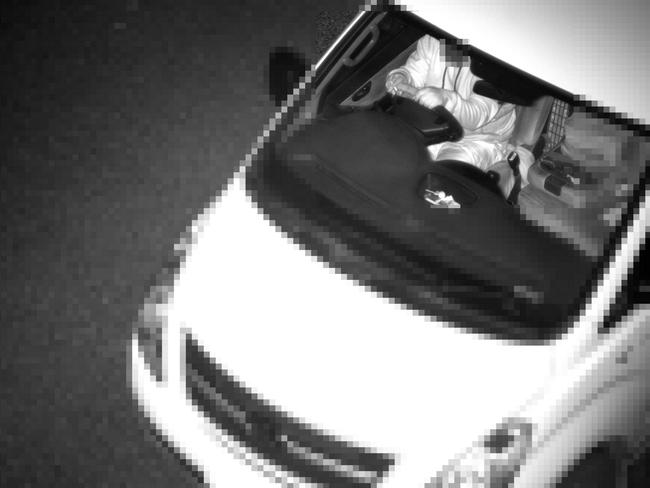 A car driver caught by covert camera without a seatbelt