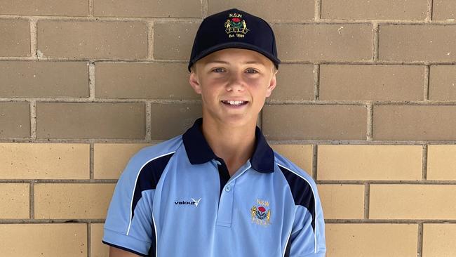 Cooper Williams, NSW PSSA u12 Boys Cricket Team to play School Sports Australia u12 national titles in Ballarat, picture at Raby Oval, Raby NSW, 16 November 2022. Picture: Jason Hosken (News Corp)