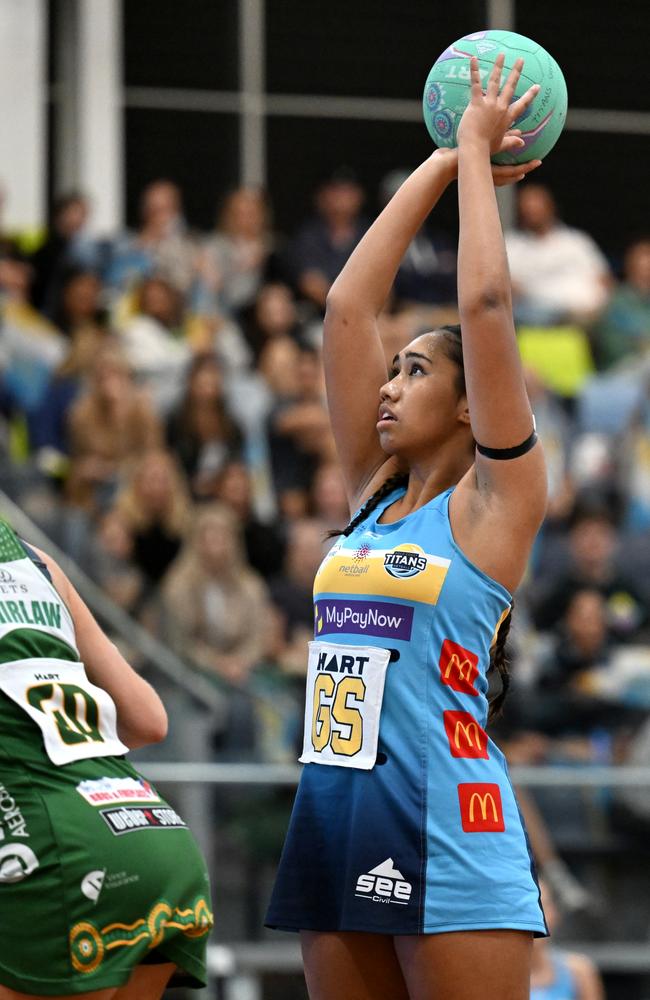 Gold Coast Titans Netball. Pictured: Talitah Faifai