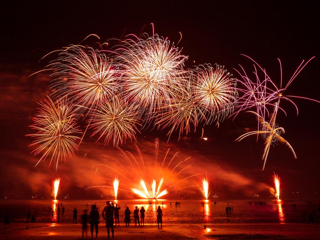 The Mindil Beach fireworks on Territory Day. Picture: Shardul Bhardwaj