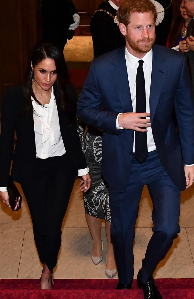 The engaged couple attended the annual Endeavour Fund Awards at Goldsmiths' Hall in London. Picture: AFP