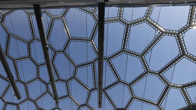 The distinctive voronoi pattern on the roof. Picture Glenn Hampson