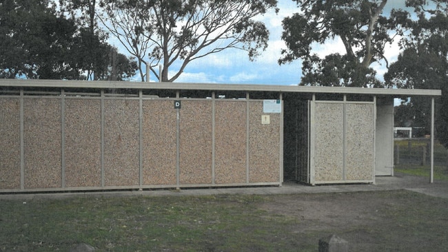 The public toilet block in Bundoora Park where suspended Loyola College principal Joseph Favrin exposed himself.