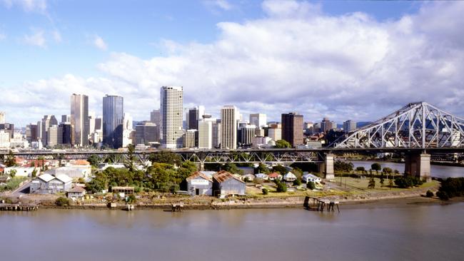 View of Kangaroo Point, Story Bridge and city from 79 Moray Street - New Farm in 1987. Picture: Brisbane City Council