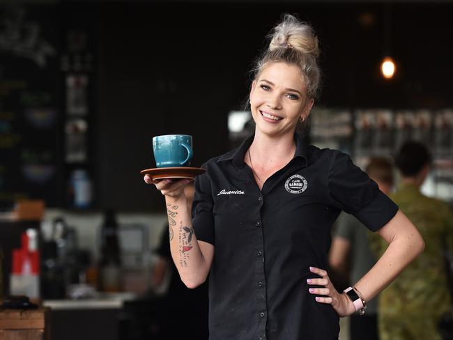 Staff member from Cafe Bambini at Fairfield Central Juanita Dabrowa. Picture: Zak Simmonds