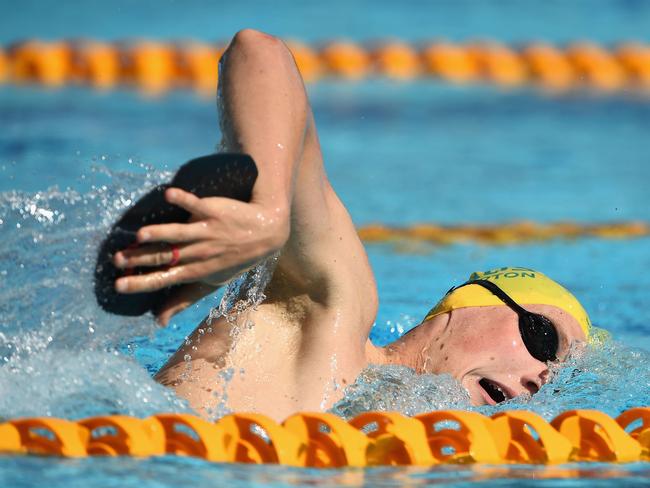 Horton puts in the hard yards at training on the Gold Coast. Picture: Getty Images