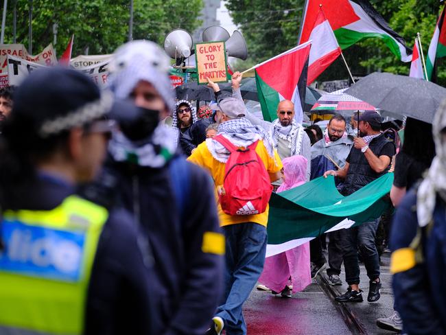 The marches have been held weekly since the conflict in Gaza. Picture: Luis Enrique Ascui