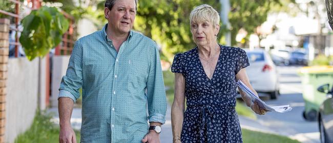 Neil Fisher of Domani's and Georgie Brown of the Main Beach Progress Association at the Tedder Ave. They are both backing a push to take Main Beach back to its glory days. Picture: Jerad Williams