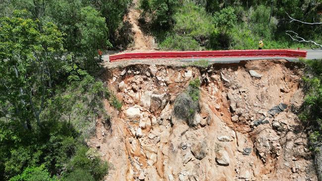 A landslide at Paluma's Mount Spec Road, due to February's severe weather.