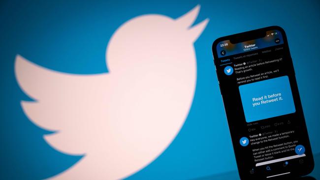 Twitter said the decision was ‘fair and appropriate’. Picture: AFP