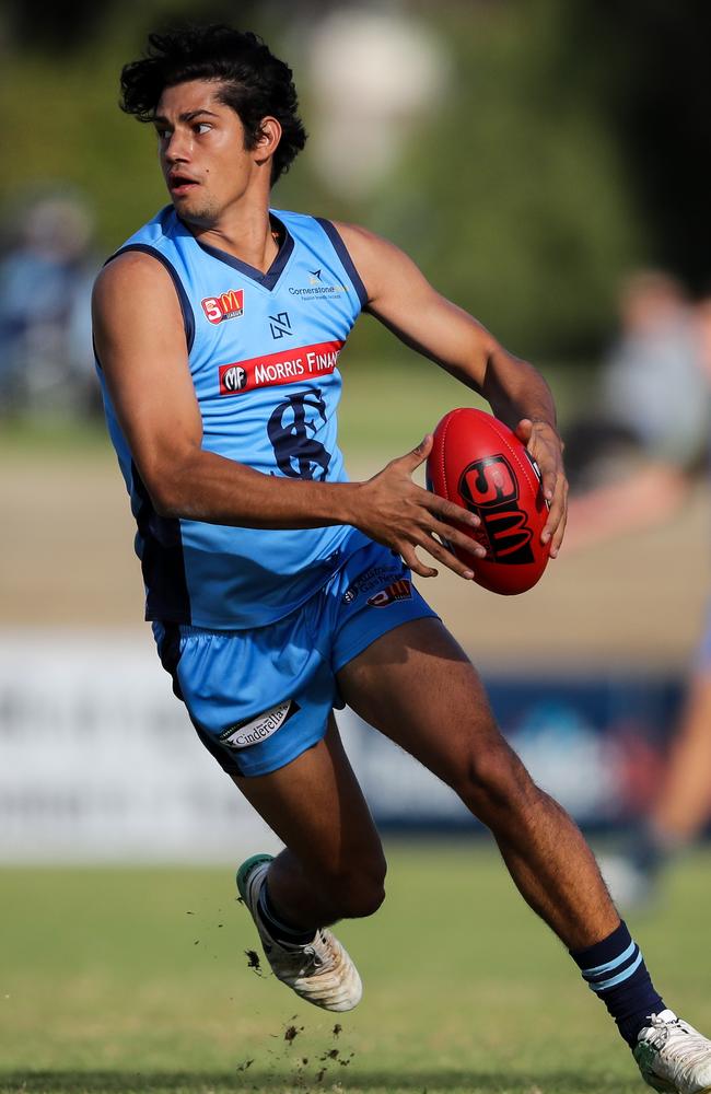 McAdam in action for Sturt last year. He joined the Crows via a trade with Carlton last year after the Blues pre-listed him as a mature age recruit. Picture: Matt Turner.