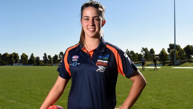 Chloe Molloy grew up supporting Collingwood but says she’d be happy to play for any AFLW club. Picture: Kylie Else