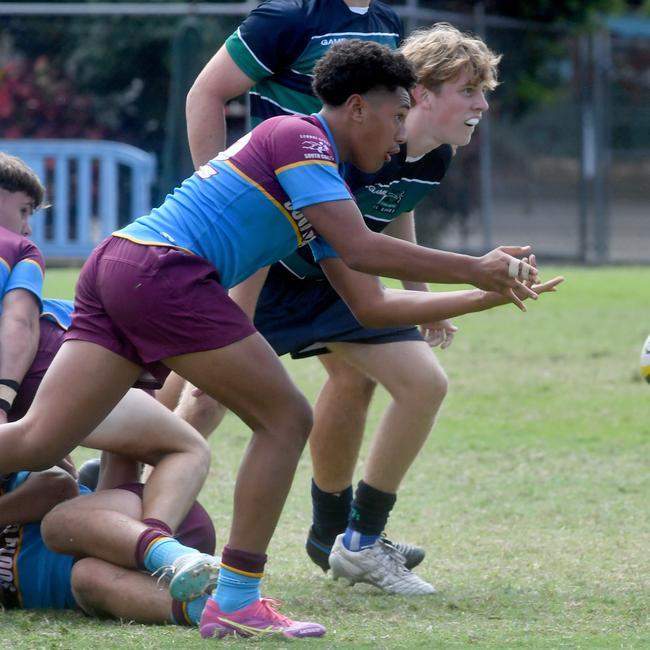 QLD Rugby Union State Championships (17-18 years boys) at the Townsville Sports Precinct. Friday May 23. South Coast against Metro North. Picture: Evan Morgan