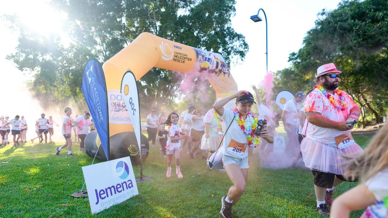 Fun from the 2023 Gladstone Colour Me Capricorn fun run for the RACQ CapRescue. Photos: Cherryandjun Photography