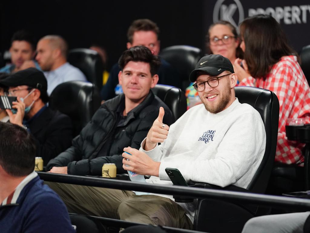 Jock Landale was in the house as United clinched the top spot. Picture: Melbourne United Media