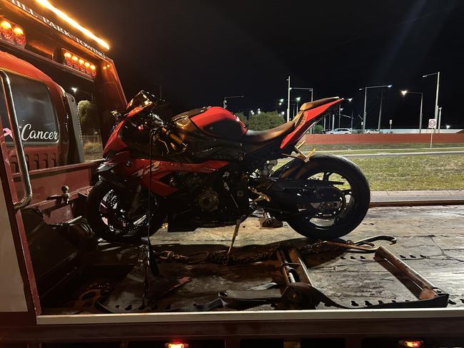 Police seized this bike from a hoon who popped a high-speed mono in front of them on Plenty Rd, Mill Park