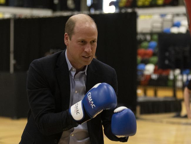 Prince William sparred at the London event. Picture: Getty Images