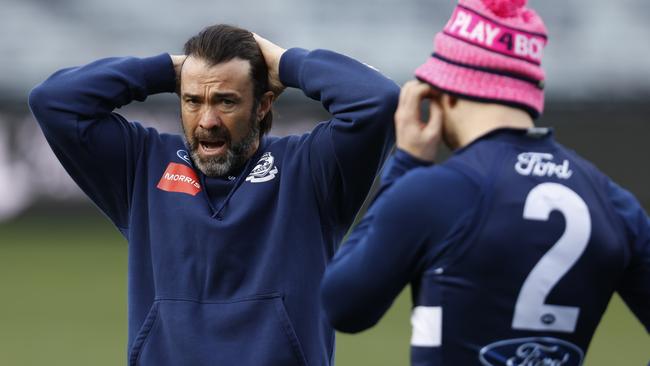 Chris Scott, Senior coach of Geelong. Photo by Darrian Traynor/AFL Photos/via Getty Images