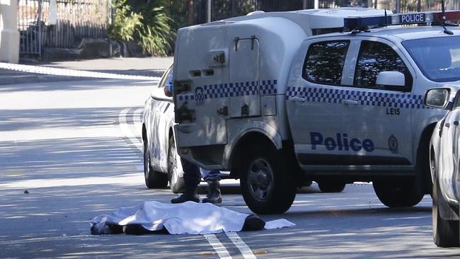 Shooting at the intersection of Hereford and Minogue Cres, Forest Lodge in Glebe. Picture: David Swift