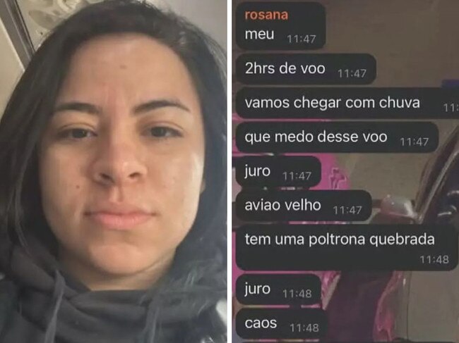 One of the 62 people killed on the doomed flight in Brazil last week had fired off a string of chilling texts to her family warning that she was “so scared” of the “old” plane just before it crashed.