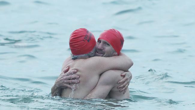 Dark Mofo 2023 Nude Solstice Swim at Long Beach Sandy Bay. Picture: Nikki Davis-Jones