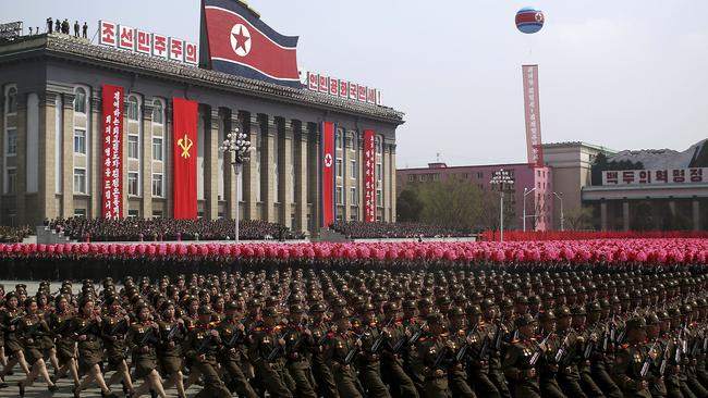 North Korea is preparing to stage a major event to mark the 70th anniversary of the founding of its military on February 8, reports suggest. Picture: Wong Maye-E/AP