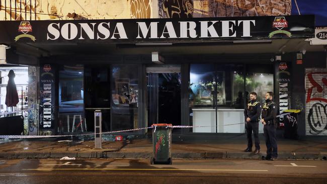 Sonsa Market was firebombed on July 13. Picture: David Crosling