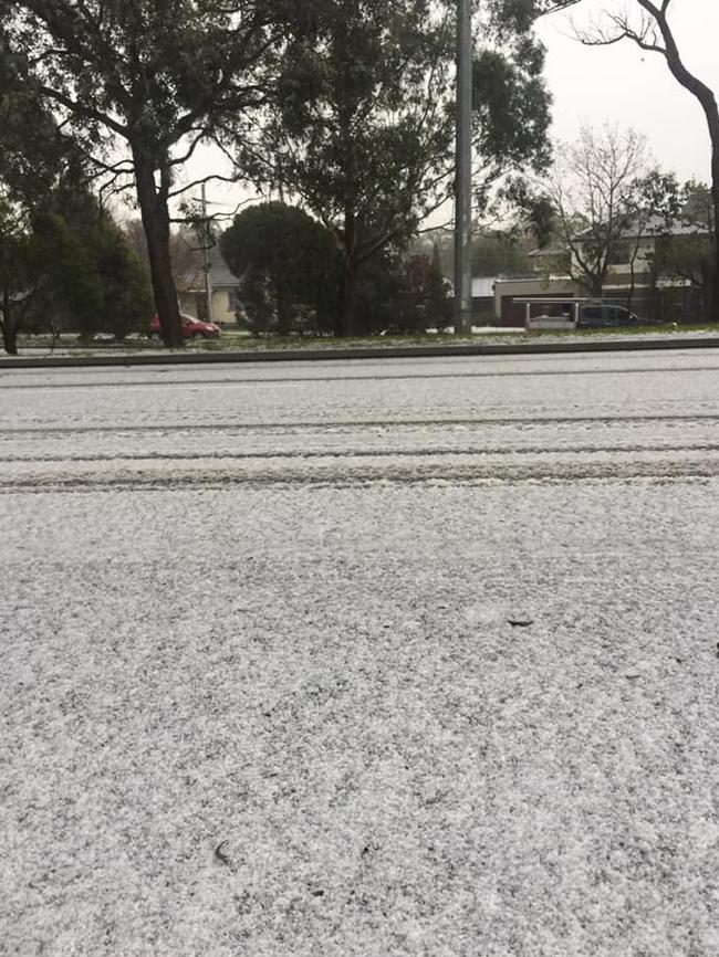 Dandenong Road in Croydon was heavily hit.